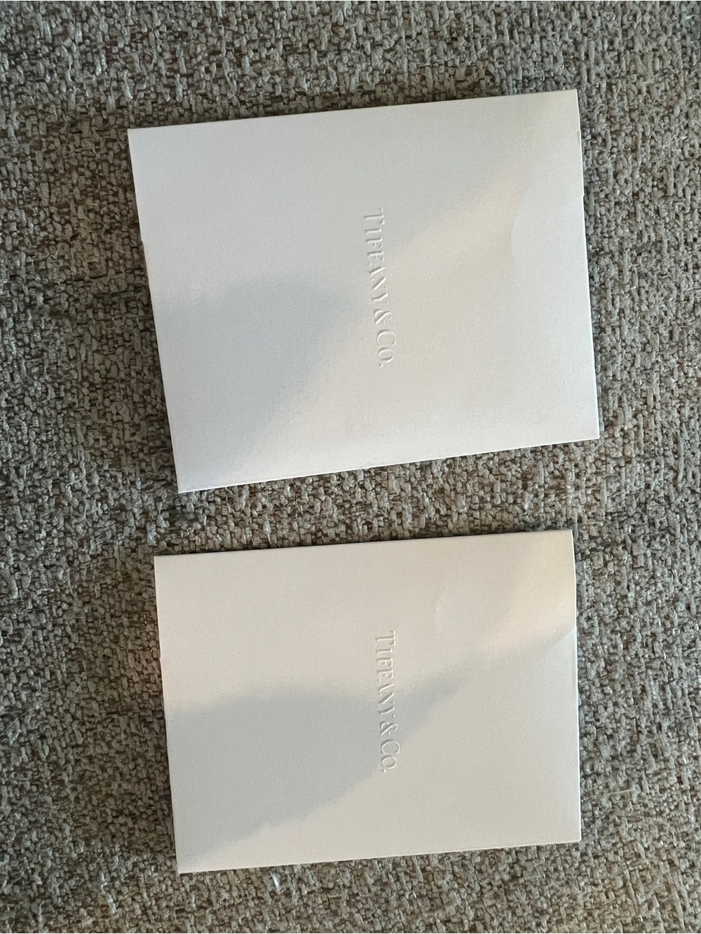 Tiffany Receipt folders x2 and 2 gift message card